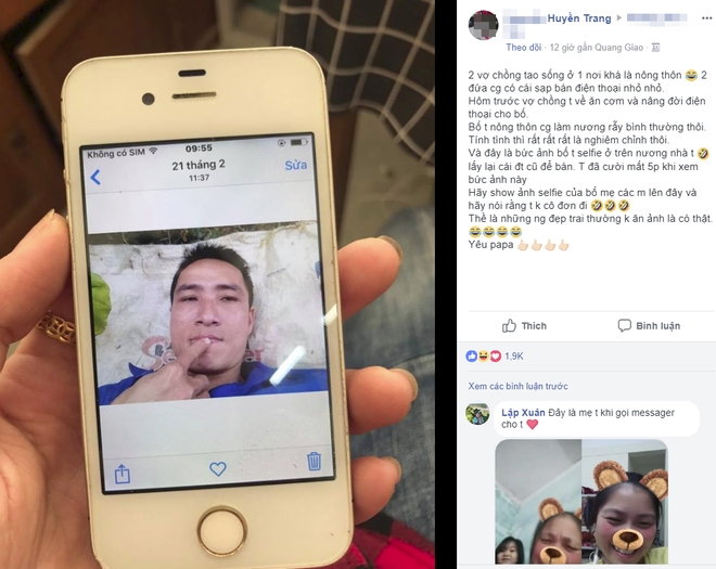 Trong gia đình, bố mẹ luôn là những người đi sau công nghệ, thậm chí có nhiều gia đình, các bậc phụ huynh còn chưa tiếp cận với smartphone. Chẳng thế mà cứ mỗi lần các cụ cầm điện thoại thông minh là có vô số tình huống thú vị xảy ra. Chụp ảnh tự sướng cũng là một trong những tình huống như vậy.