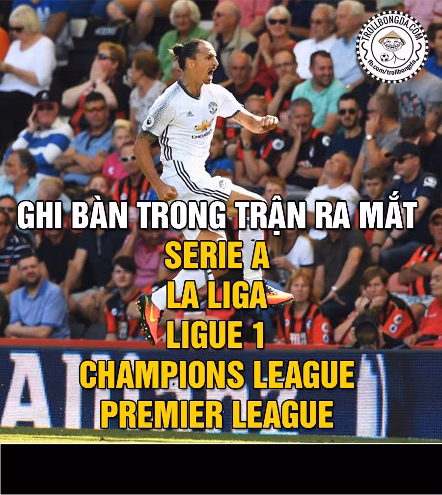 Trong trận đấu khai màn giải Ngoại hạng Anh, Ibrahimovic đã phá kỉ lục vô tiền khoáng hậu đó là ghi bàn tại tất cả những giải đấu trong ngày chào sân.