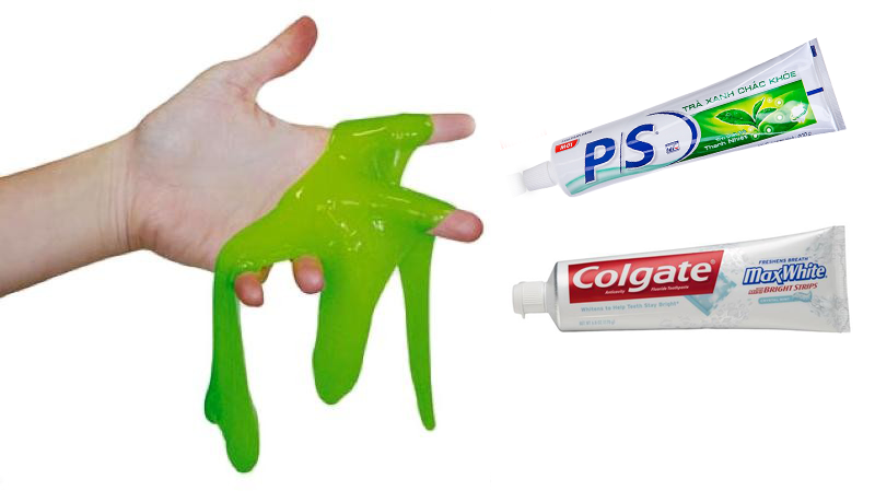 Qua tìm hiểu, làm Slime người ta sử dụng dung dịch rơ miệng trẻ em kết hợp với hồ nước, người thì làm từ nước rửa chén và muối. Hay, có người làm từ keo sữa, keo cạo râu, bột giặt, kem đánh răng, thuốc nhỏ mắt, hàn the, phẩm màu, dầu ăn.