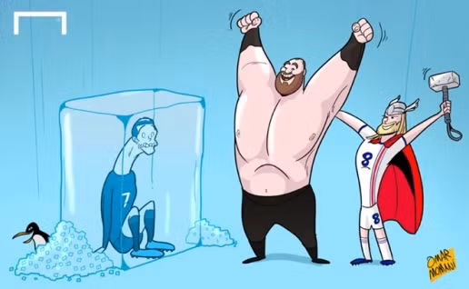 Được đánh giá là ứng cử viên sáng giá cho tấm vé đi tiếp vào vòng 1/8 Euro 2016, thế nhưng Cris Ronaldo và các đồng đội tại ĐT Bồ Đào Nha đã bị các chiến binh Viking - Iceland "đóng băng".