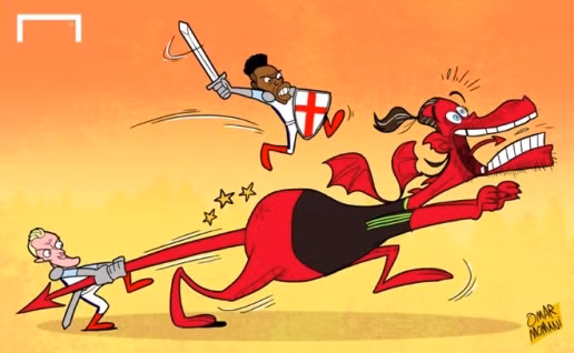 Ngay sau khi được tung vào sân, Daniel Sturridge và Jamie Vardy đã lập công để lật ngược thế trận. Các hiệp sĩ Anh đã có thể kìm hãm chú rồng Wales.