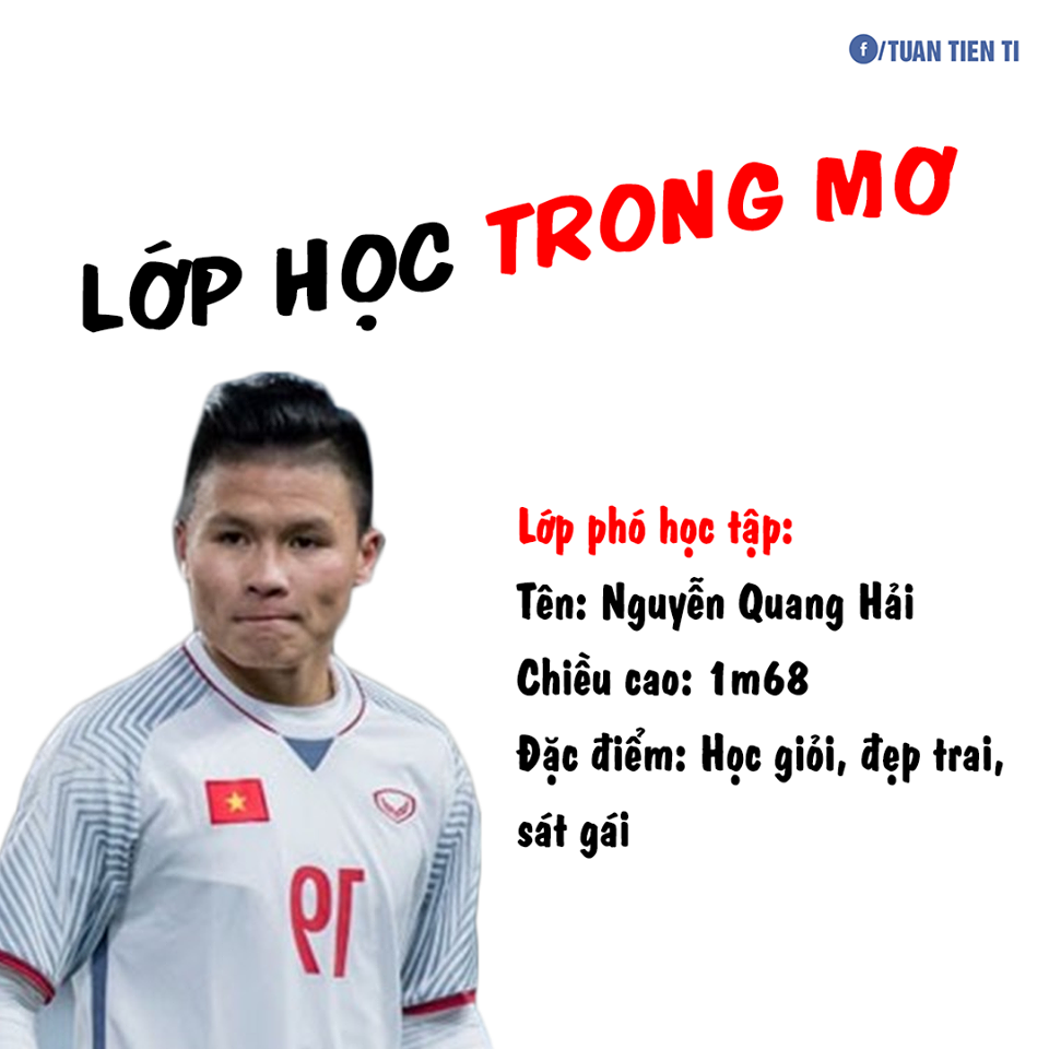 Lớp phó học tập Quang Hải chuyên nhắc bài để các bạn được điểm cao trong giờ kiểm tra.