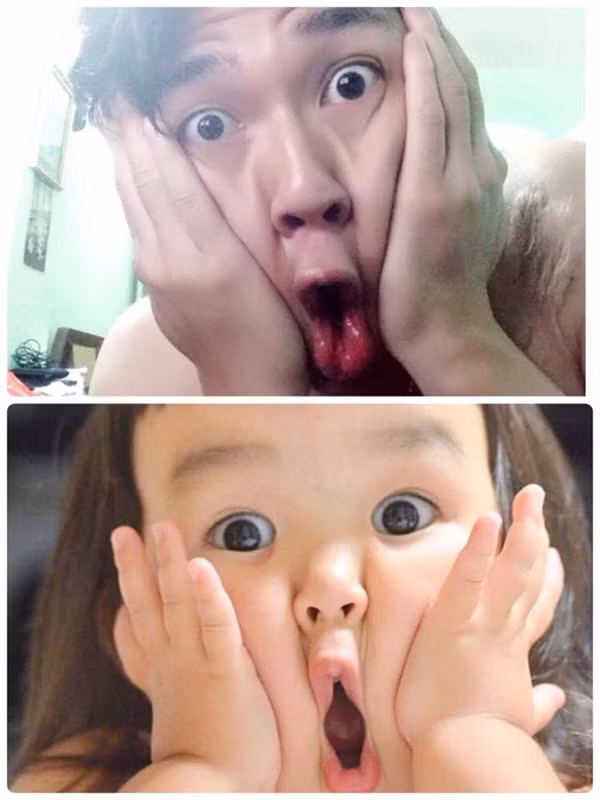 Biểu cảm vô cùng dễ thương của bé Aries phiên bản dân mạng Việt.