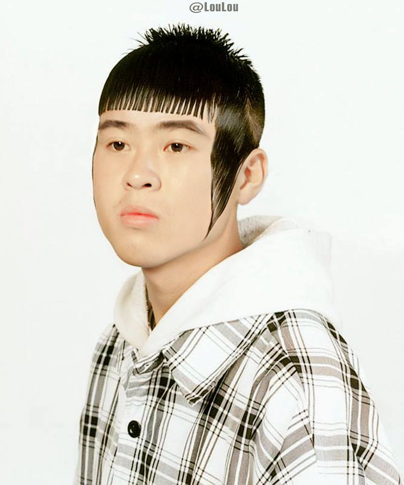 Hot trend tóc mái ngố, mai dài đến cằm được dân mạng đăng tải trên trang cá nhân mừng sinh nhật của Duy Mạnh.