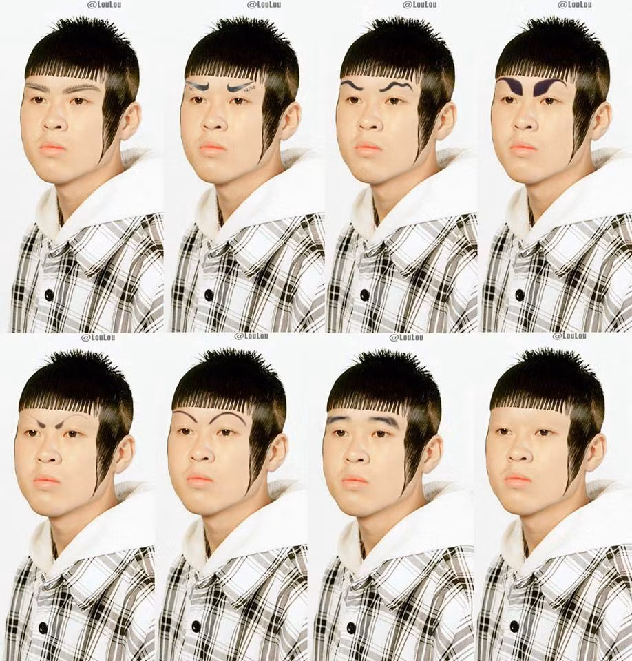 Thậm chí nhiều người còn đưa ra ý tưởng rất nhiều bộ lông mày để cho phù hợp với khuôn mặt của Duy Mạnh.