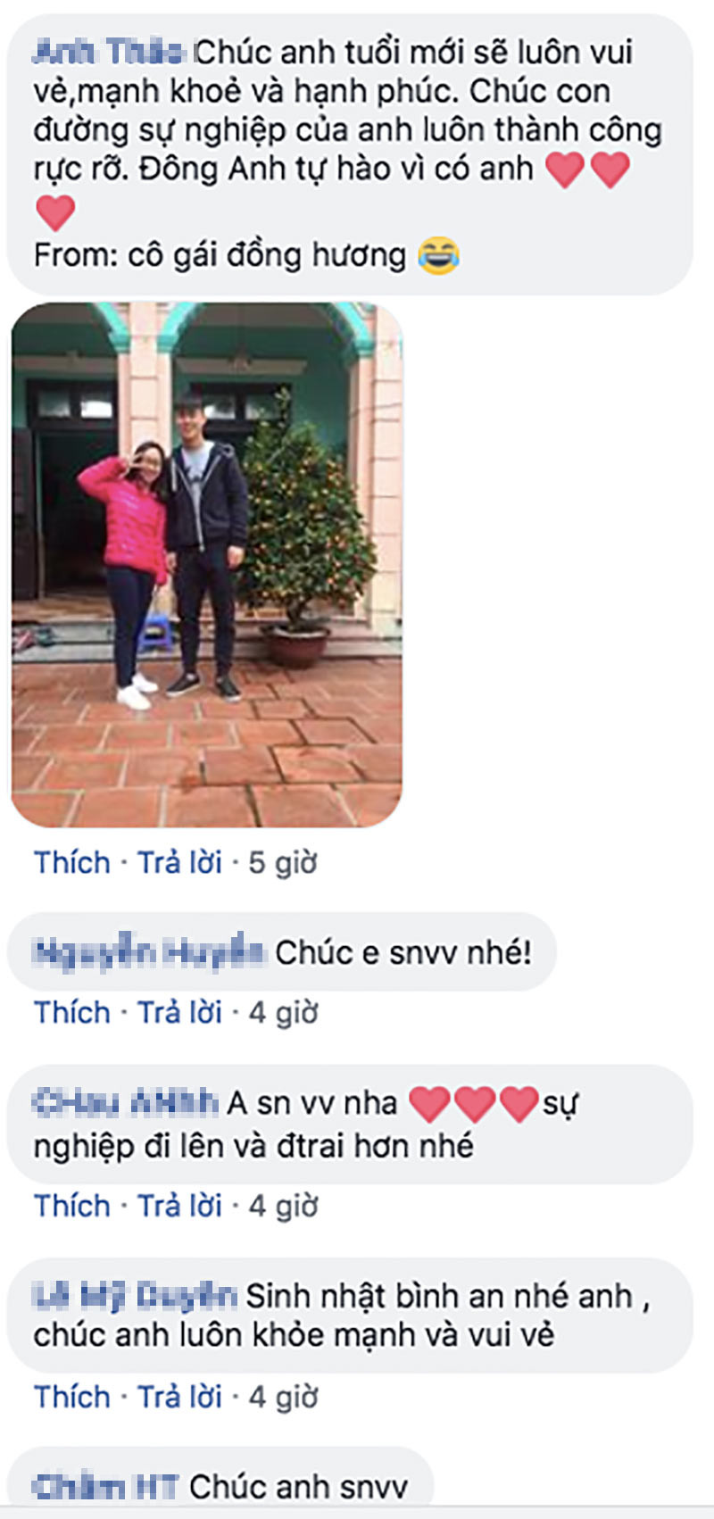 Không thiếu những lời chúc đáng yêu được các fan gửi tới Duy Mạnh.