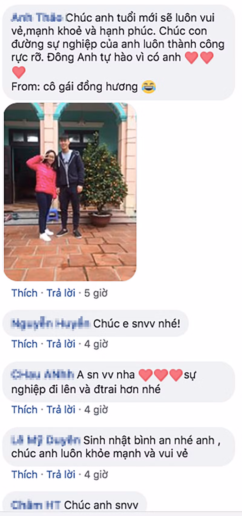 Không thiếu những lời chúc đáng yêu được các fan gửi tới Duy Mạnh.