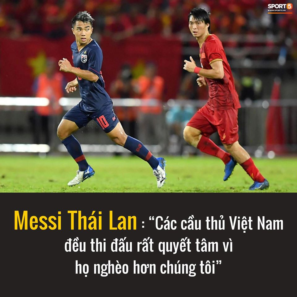 Chanathip chia sẻ rằng: "Tôi nghĩ cầu thủ Việt Nam không có thu nhập cao như các cầu thủ Thái Lan, điều đó khiến họ luôn khát khao, kỷ luật và máu lửa. Tôi nghĩ rằng chúng ta cần phải chuyên nghiệp hơn và thể hiện sự khát khao hơn ở mỗi trận đấu. Cơ hội của chúng ta ở vòng loại World Cup 2022 vẫn còn khi trước mắt có 3 trận đấu".