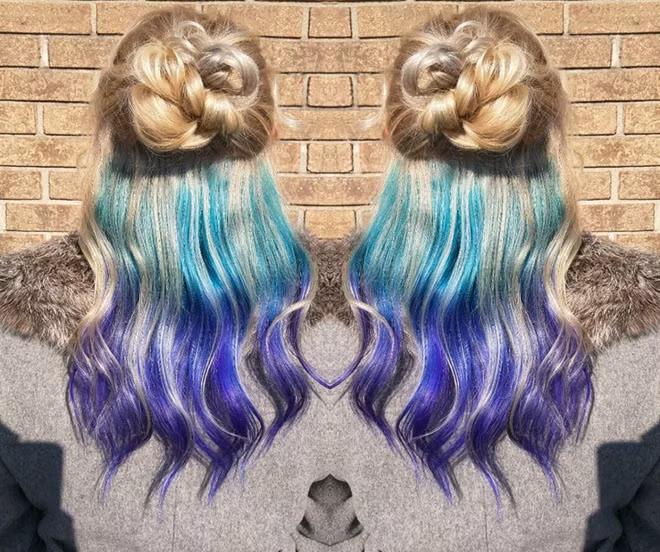 Phong trào nhuộm tóc mới này, các khối màu sẽ được phối theo từng lớp hòa lẫn vào nhau, màu này tiếp nối màu kia rất đẹp mắt.