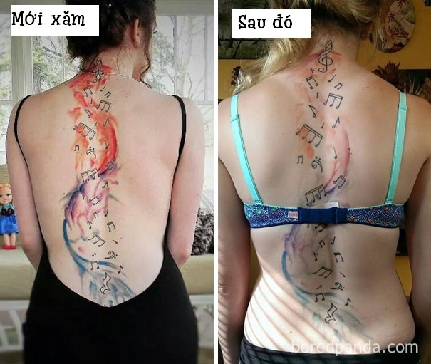 Việc phải đi lại màu hình xăm là điều mà không ít người đã từng làm.