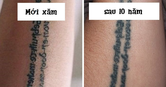 Sau khi những hình xăm phai màu theo năm tháng chúng sẽ bị nhòe đi, thậm chí nhiều người còn không nhớ rằng mình đã xăm gì.
