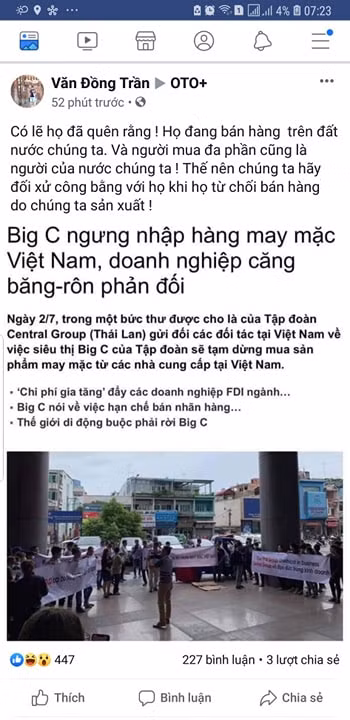 Dan mang dong loat tay chay sieu thi Big C vi ngung nhap hang Viet-Hinh-2