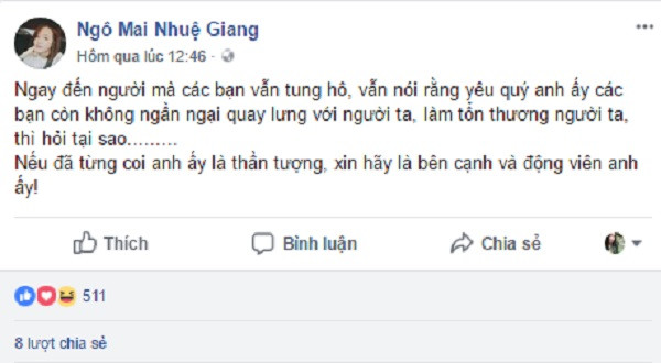 Lời bênh vực Xuân Trường của cô bạn gái tin đồn tên Ngô Mai Nhuệ Giang.