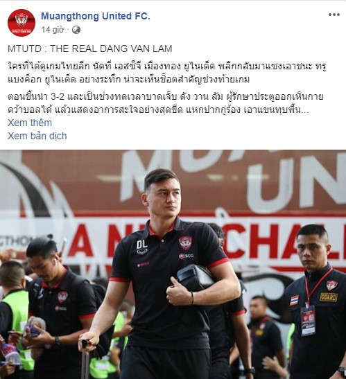 Muangthong gui thu cam on va tu hao ve Dang Van Lam, fan Viet mat mat