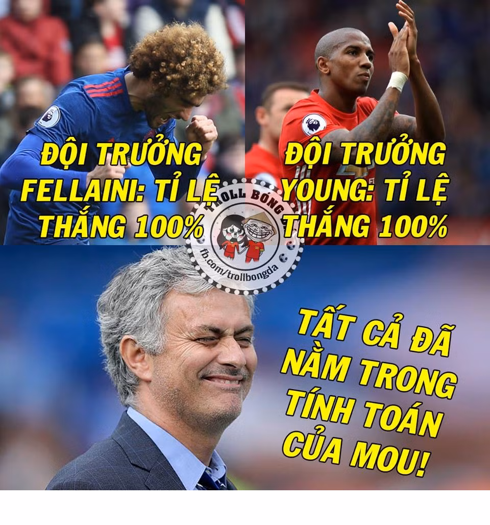 Bức ảnh chế bóng đá sự quái chiêu của Mourinho khi chọn đội trưởng cho MU.