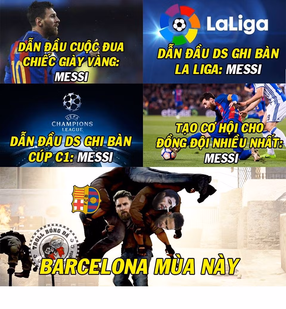 Messi đang trở thành người "cân" toàn bộ CLB Barca từ khâu ghi bàn cho đến kiến tạo.