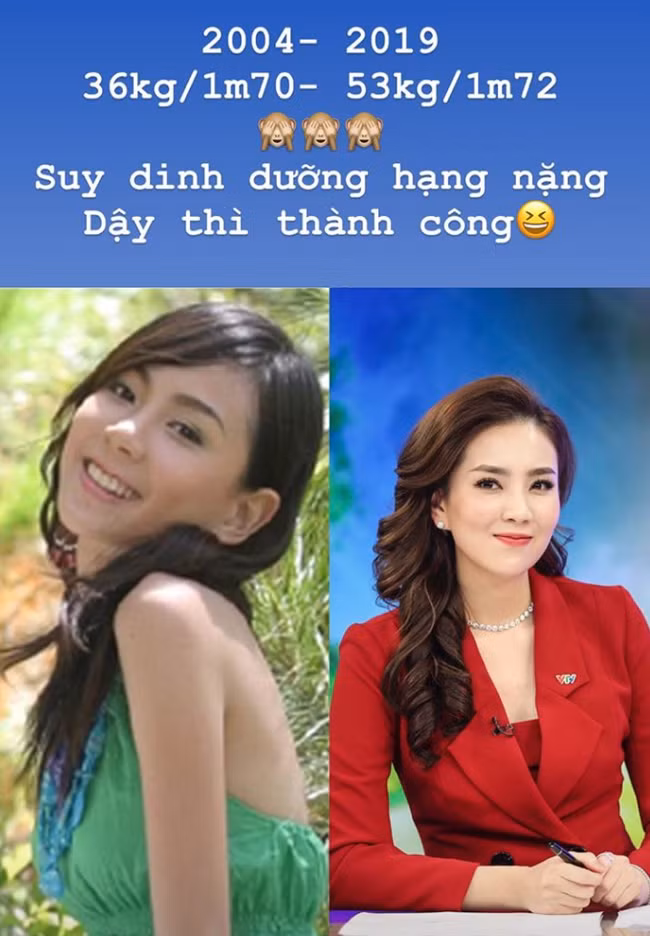 Dù thời điểm chụp bức ảnh "suy dinh dưỡng" đã hơn 10 năm song quá khứ gầy gò của hot girl thời tiết - Mai Ngọc cũng khiến dân tình giật mình.