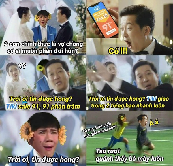 Xuất phát từ một đoạn quảng cáo của Tiki, nhưng câu thoại "Trời ơi, tin được không?" đã đi vào lịch sử của mạng xã hội đi đâu cũng thấy người người nhà nhà dùng câu này. "Trời ơi, tin được không?" và kèm theo câu nói mà mình muốn nói.