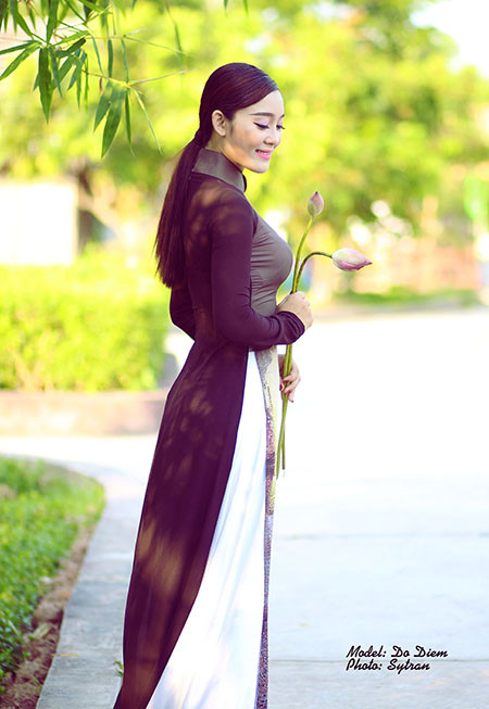 Bộ ảnh cô gái đã thu hút người xem bởi vẻ đẹp đằm thắm, quyến rũ của người con gái Việt.