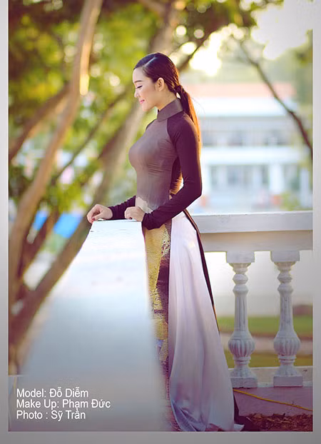 Với những họa tiết về vùng quê Đồng Tháp được thể hiện trên chiếc áo dài Việt Nam, Sỹ Trần muốn giới thiệu đến các bạn bè nét đẹp của quê hương mình.