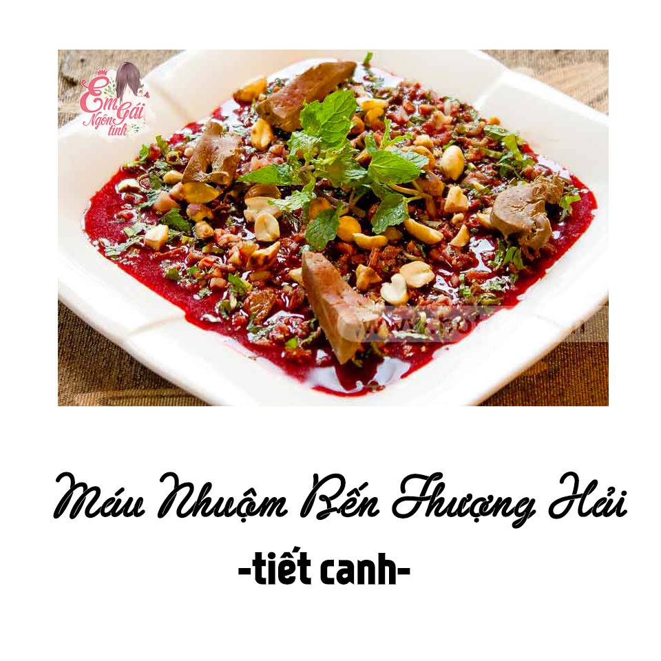 Tiết canh được biến thể thành "Máu nhuộm Bến Thượng Hải".
