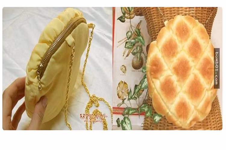 Chiếc ví đeo chéo được các bạn nữ xứ Trung sử dụng cũng có hình dạng chiếc bánh đặc biệt.