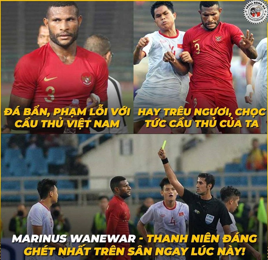 Cầu thủ U23 Indonesia chính là người đã có những hành động xấu xí và cuối trận anh này còn nhận 1 thẻ đỏ trực tiếp tới từ trọng tài.