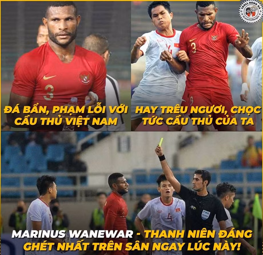 Cầu thủ U23 Indonesia chính là người đã có những hành động xấu xí và cuối trận anh này còn nhận 1 thẻ đỏ trực tiếp tới từ trọng tài.