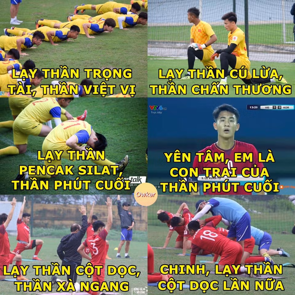 Trong bài khởi động của mình, các cầu thủ đội tuyển U23 Việt Nam đã khấn hết các vị thần phù hộ để vượt qua Indonesia.