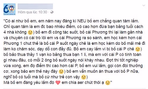 Bo moi co ca xom neu diem thi con gai hon con hang xom