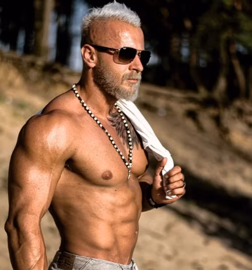 Theo nhiều người nhận xét, mới đầu khi tiếp xúc với Pawel Ladziak họ tưởng anh đã bước sang tuổi 60 khi sở hữu bộ tóc bạc được cắt ngắn cùng bộ râu kẽm khá cá tính. Tuy nhiên, ít ai biết rằng từ tóc cho đến râu của người đàn ông này đều là do thuốc nhuộm tạo nên.