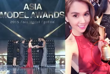 Vào giữa tháng 4/2015, Ngọc Trinh trở thành tâm điểm của dư luận với hàng loạt tranh cãi nổ ra xoay quanh câu chuyện Ngọc Trinh sang Hàn Quốc nhận giải thưởng ‘Nữ hoàng bikini Châu Á’, cùng những bằng chứng đưa ra là cô nhận giải fake.