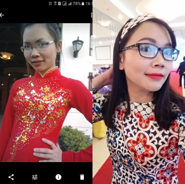 Cũng đeo kính, cũng áo dài mà sao cách xa nhau như thập niên 80 và năm 2080