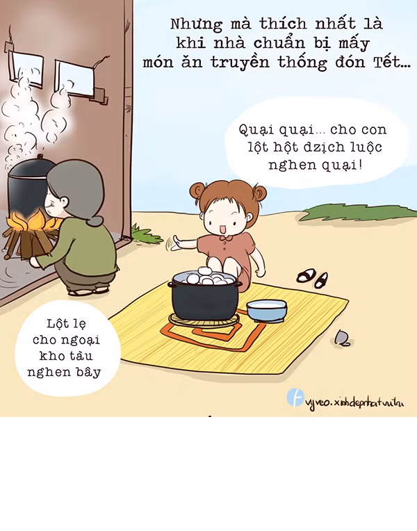 Được phụ mẹ những việc chuẩn bị đồ ăn Tết cũng là niềm vui nho nhỏ với giới trẻ 8X, 9X.