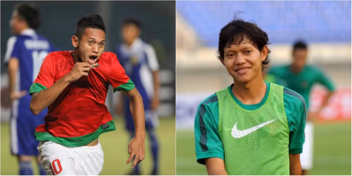 Bóng đá Indonesia dù khủng hoảng nhưng cũng góp mặt với 4 đại diện trẻ, đó là tiền vệ Muchlis Hadi Ning Syaifulloh (trái) và trung vệ Adam Alis.