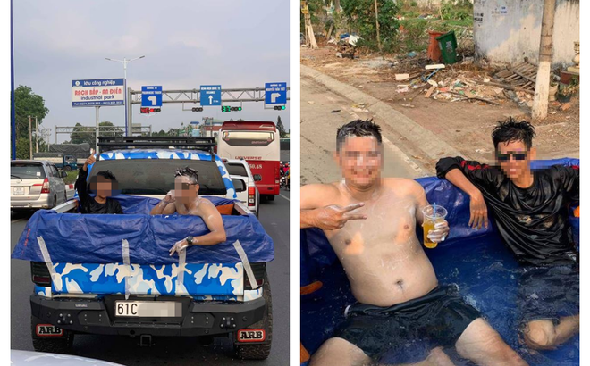 Hình thức giải nhiệt ngày nắng nóng trên có thể gây ra các tình trạng sốc nhiệt, khi 2 người cởi trần, ngâm mình trong nước quá lâu giữa cái nắng gắt. Thêm nữa, việc ngồi sau trên thùng xe bán tải cũng bị cấm và vi phạm nặng nề luật an toàn giao thông.