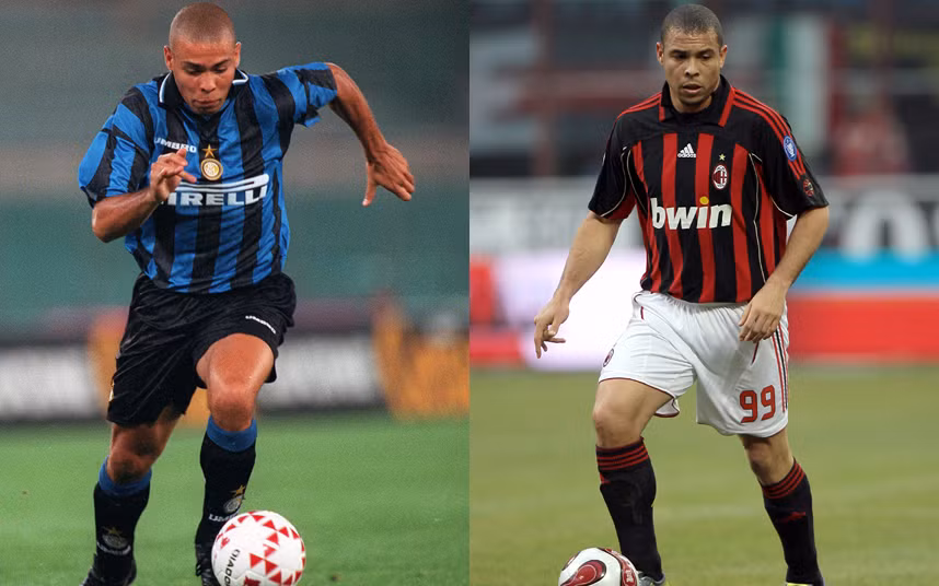 Ronaldo "người ngoài hành tinh" cũng rơi vào tình trạng tương tự như Clarence Seedorf khi anh cũng chuyển từ Inter Milan để tới với nửa đỏ thành Milan là AC Milan