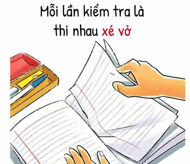 Những giờ kiểm tra 15 phút bằng giấy đột xuất là kỉ niệm không bao giờ quên với các bạn học sinh. Khi không còn giấy tập kiểm tra thì các bạn chỉ còn có một cách là xé trang giữa của vở rồi tự "vẽ" giấy kiểm tra.