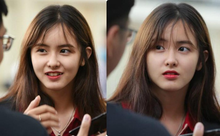 Xuất hiện trong buổi tập trung nhận phòng thi THPT QG 2019 tại điểm trường THPT Phan Huy Chú – Đống Đa – Hà Nội, một nữ sinh thu hút nhiều sự chú ý của cư dân mạng.