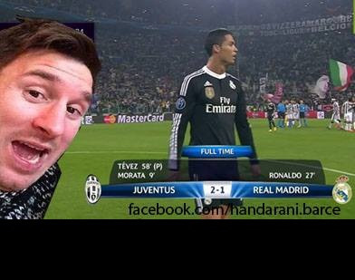 Ngoài Neymar, một cầu thủ khác cũng rất vui khi biết Real Madrid thua đó là Messi.