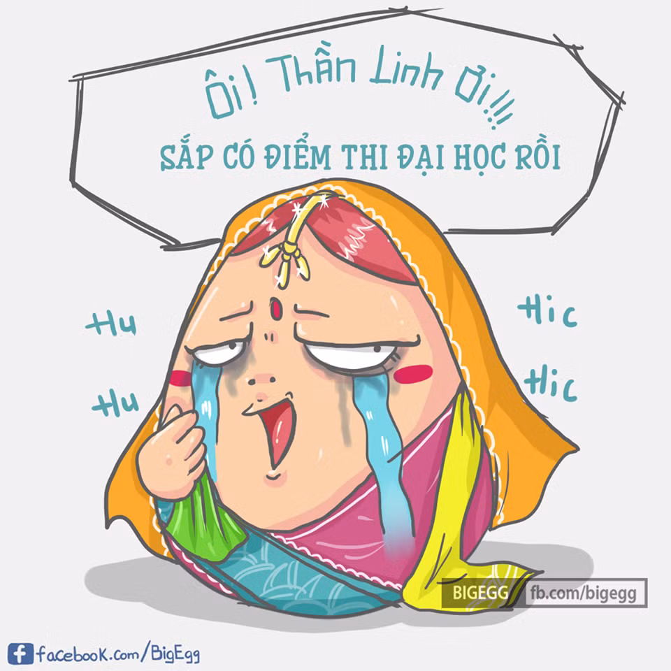 Trước tình trạng trang tra cứu điểm thi THPT Quốc gia 2015 bị nghẽn do nhiều người truy cập, cộng đồng mạng đã chia sẻ một số bức ảnh chế về việc sĩ tử hồi hộp chờ đợi xem điểm thi. Trong ảnh, một bức ảnh chế ăn theo bộ phim "Cô dâu 8 tuổi" của nhóm BigEgg.