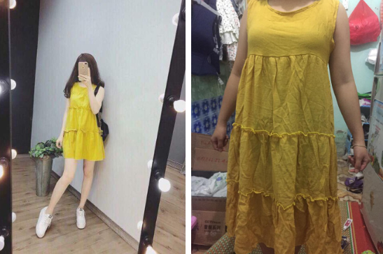 Khi bạn hí hứng vì sắp sắm được chiếc váy như hot girl thì phải ngậm ngùi ôm chiếc váy nhàu nhĩ không khác gì giẻ lau và có chút gì đó giống với váy bầu.