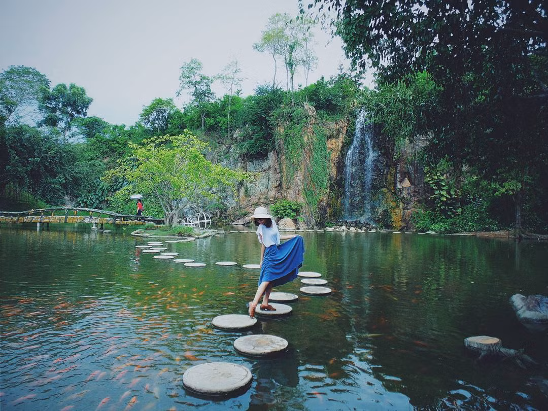 Đặc biệt hơn giữa lòng hồ là ốc đảo cao 35m, quy tụ nhiều loài chim quý hiếm, các bạn có thể lên đảo để khám phá.