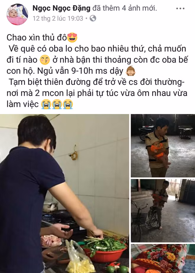 Việc các ông bố tất tả đi làm về rồi chuẩn bị bữa cơm trong gia đình và chăm con là điều khá hiếm. Tuy nhiên, mới đây một bà vợ 9X đã lên mạng xã hội "tố cáo" chồng mình đi làm về tranh làm hết việc nhà khiến cộng đồng mạng vô cùng chú ý cùng với đó gọi ông chồng này với biệt danh "ông bố quốc dân".