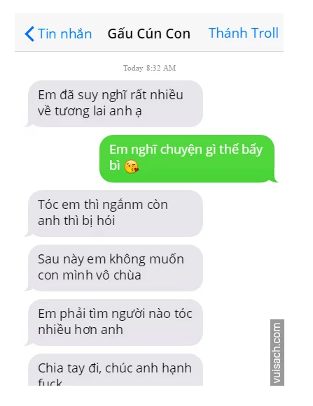 Sau chuyện chiều cao thì chuyện tóc tai cũng là nguyên nhân dẫn đến việc chia tay của nhiều bạn trẻ.