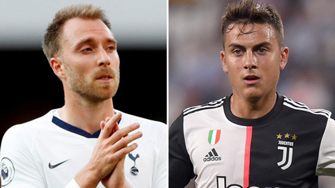 Thông tin từ Daily Mail, Tottenham sẵn sàng đổi tiền vệ Christian Eriksen lấy tiền đạo Paulo Dybala của Juventus trong kỳ chuyển nhượng tháng 1/2020.