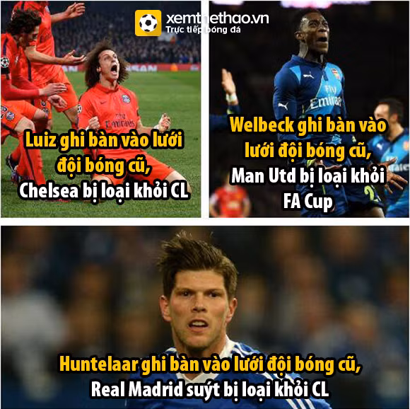 Rất nhiều sự trùng hợp khi các cầu thủ liên tục ghi bàn vào lưới đội bóng cũ.