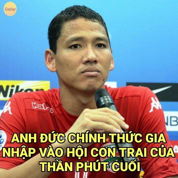 Với bàn thắng ở phút cuối cùng, "người lính già" Anh Đức chính thức gia nhập hội con trai của "thần phút cuối".