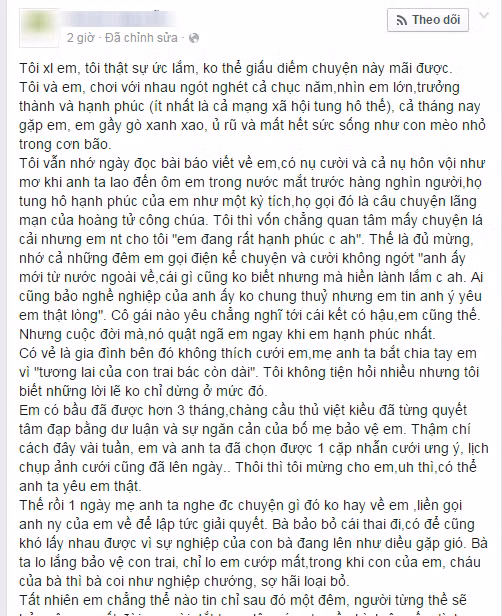 Xon xao ban gai cu co bau voi Mac Hong Quan?