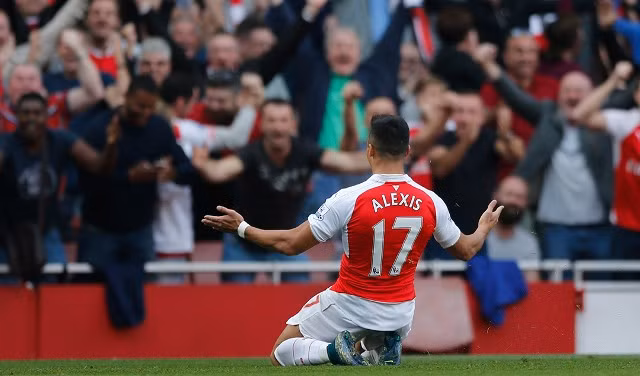 Xếp thứ 9 là Alexis Sanchez của Arsenal.